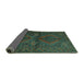 Sideview of Persian Turquoise Traditional Rug, tr732turq