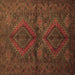 Square Persian Brown Traditional Rug, tr732brn