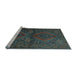 Sideview of Machine Washable Persian Light Blue Traditional Rug, wshtr732lblu