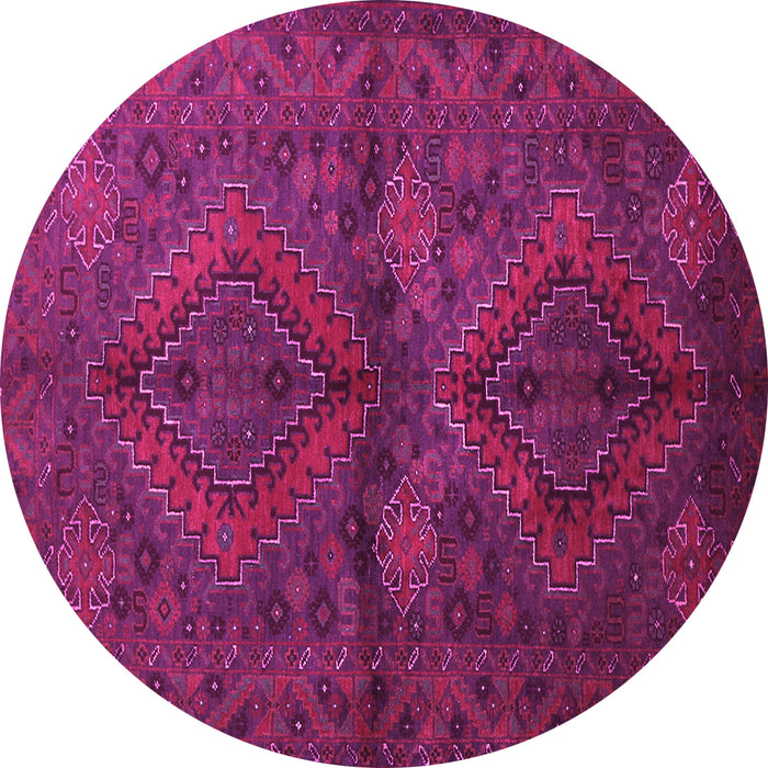 Round Persian Pink Traditional Rug, tr732pnk