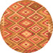 Square Southwestern Orange Country Rug, tr733org