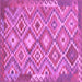 Square Southwestern Purple Country Rug, tr733pur