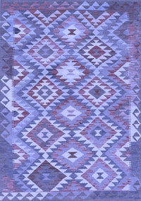 Southwestern Blue Country Rug, tr733blu