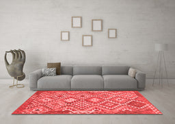 Country Red Washable Rugs