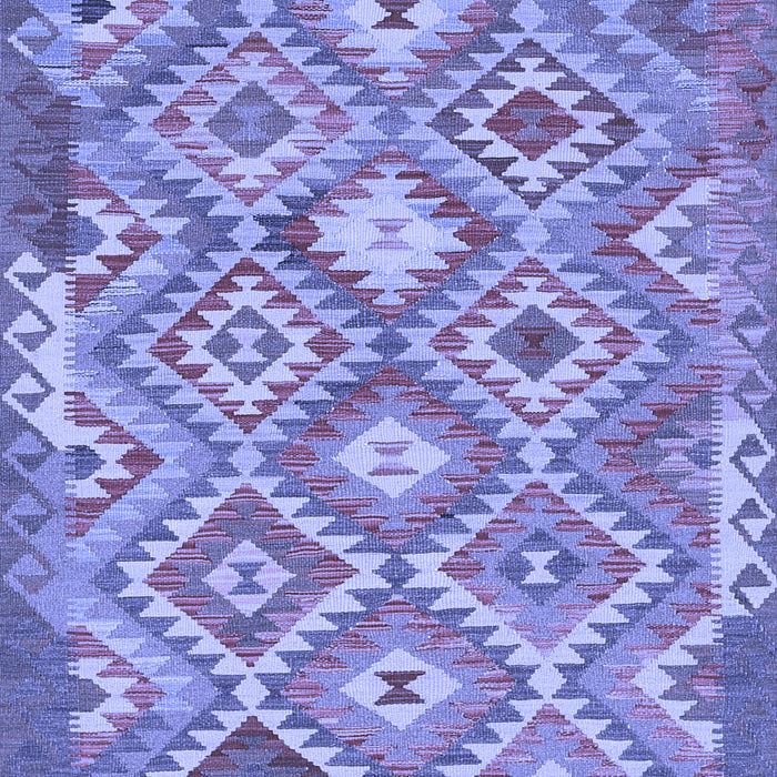 Machine Washable Southwestern Blue Country Rug, wshtr733blu