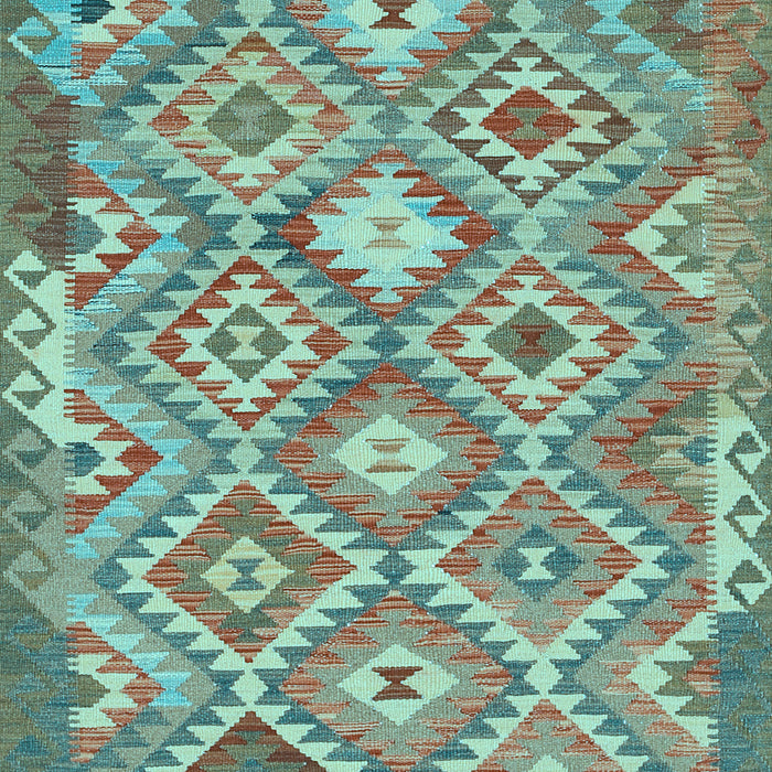 Machine Washable Southwestern Light Blue Country Rug, wshtr733lblu