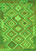 Southwestern Green Country Rug, tr733grn