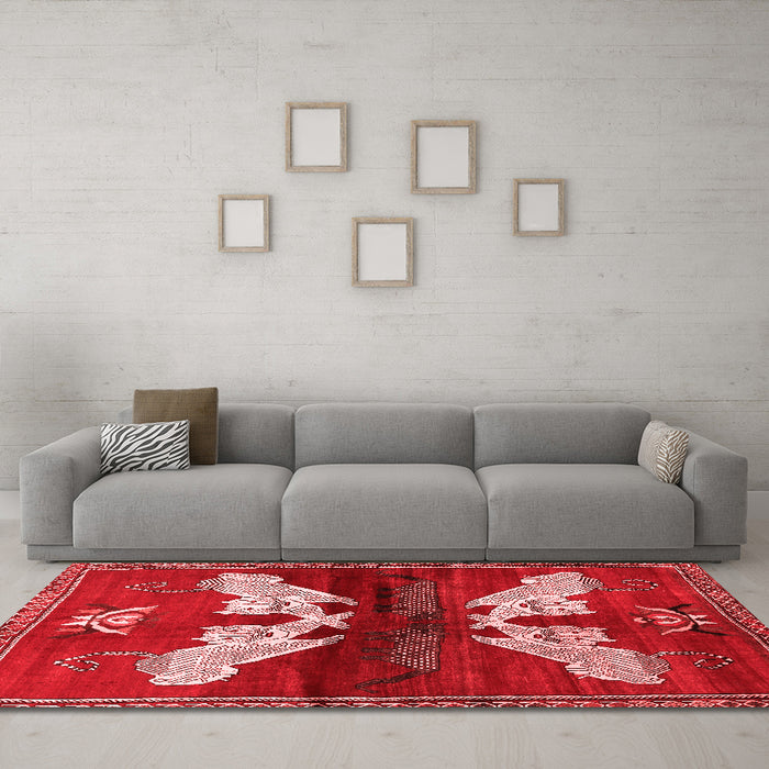 Traditional Red Washable Rugs