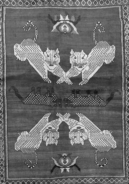 Animal Gray Traditional Rug, tr734gry