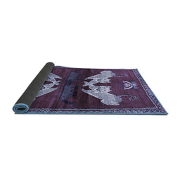 Sideview of Animal Blue Traditional Rug, tr734blu