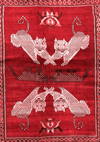 Animal Red Traditional Rug, tr734red