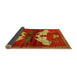 Sideview of Animal Yellow Traditional Rug, tr734yw