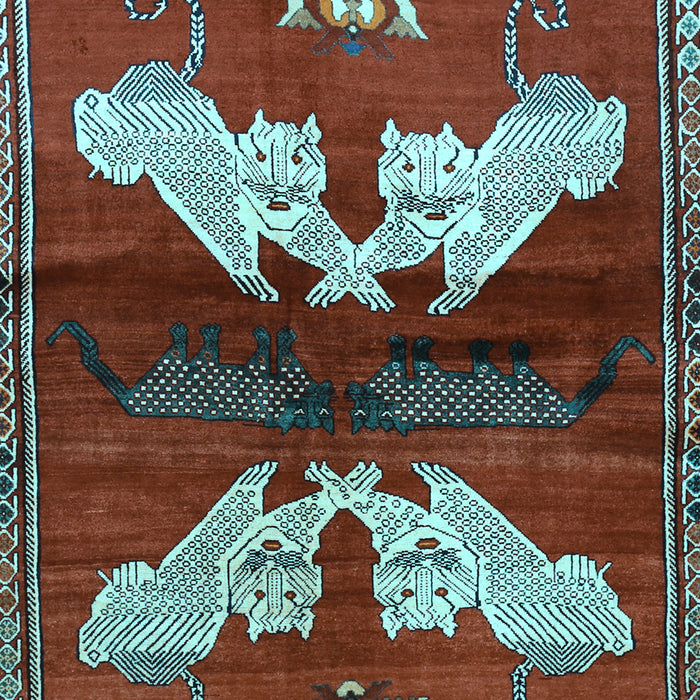 Animal Light Blue Traditional Rug, tr734lblu