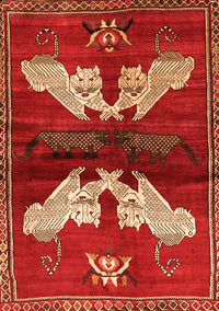 Animal Orange Traditional Rug, tr734org