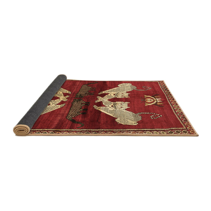 Sideview of Animal Brown Traditional Rug, tr734brn