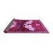 Sideview of Animal Purple Traditional Rug, tr734pur