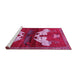 Sideview of Machine Washable Animal Pink Traditional Rug, wshtr734pnk