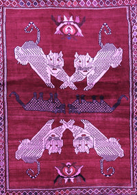 Animal Purple Traditional Rug, tr734pur