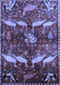 Animal Blue Traditional Rug, tr735blu