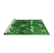 Sideview of Machine Washable Animal Emerald Green Traditional Area Rugs, wshtr735emgrn