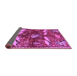 Sideview of Animal Purple Traditional Rug, tr735pur
