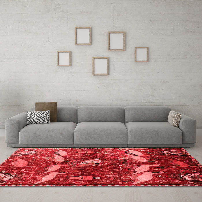 Traditional Red Washable Rugs