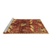 Sideview of Machine Washable Animal Brown Traditional Rug, wshtr735brn