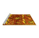 Sideview of Machine Washable Animal Yellow Traditional Rug, wshtr735yw