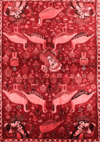 Animal Red Traditional Rug, tr735red