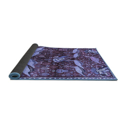 Sideview of Animal Blue Traditional Rug, tr735blu