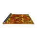 Sideview of Animal Yellow Traditional Rug, tr735yw