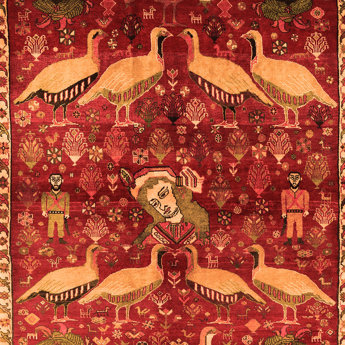 Animal Orange Traditional Rug, tr735org