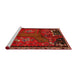 Sideview of Machine Washable Traditional Sienna Brown Rug, wshtr736