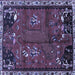 Square Animal Blue Traditional Rug, tr736blu