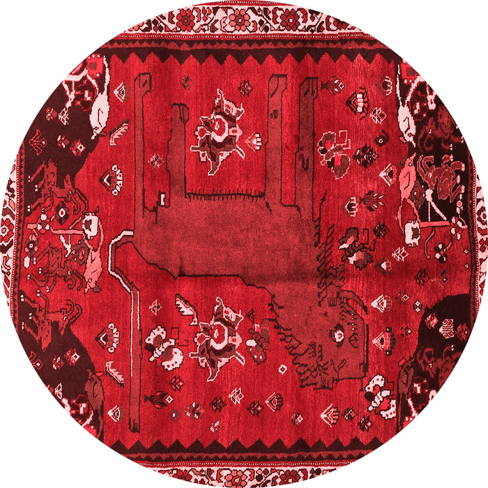 Machine Washable Animal Red Traditional Rug, wshtr736red