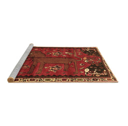Sideview of Machine Washable Animal Brown Traditional Rug, wshtr736brn