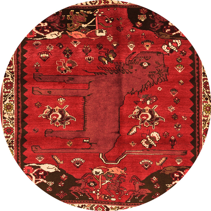 Machine Washable Animal Orange Traditional Area Rugs, wshtr736org