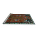 Sideview of Machine Washable Animal Light Blue Traditional Rug, wshtr736lblu