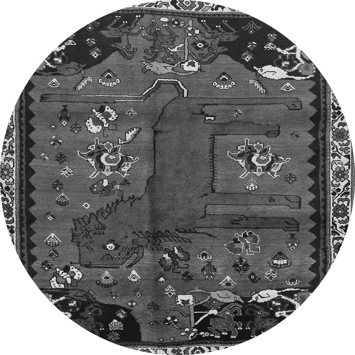 Machine Washable Animal Gray Traditional Rug, wshtr736gry