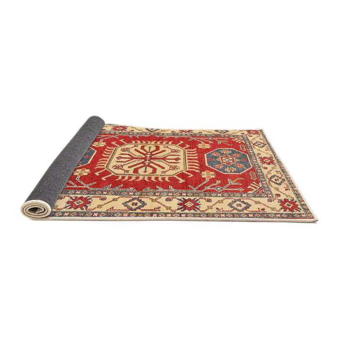 Sideview of Traditional Red Geometric Rug, tr737