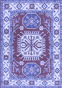 Geometric Blue Traditional Rug, tr737blu