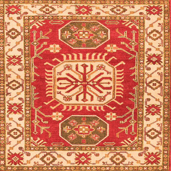 Serging Thickness of Geometric Orange Traditional Rug, tr737org