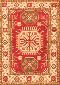 Geometric Orange Traditional Rug, tr737org