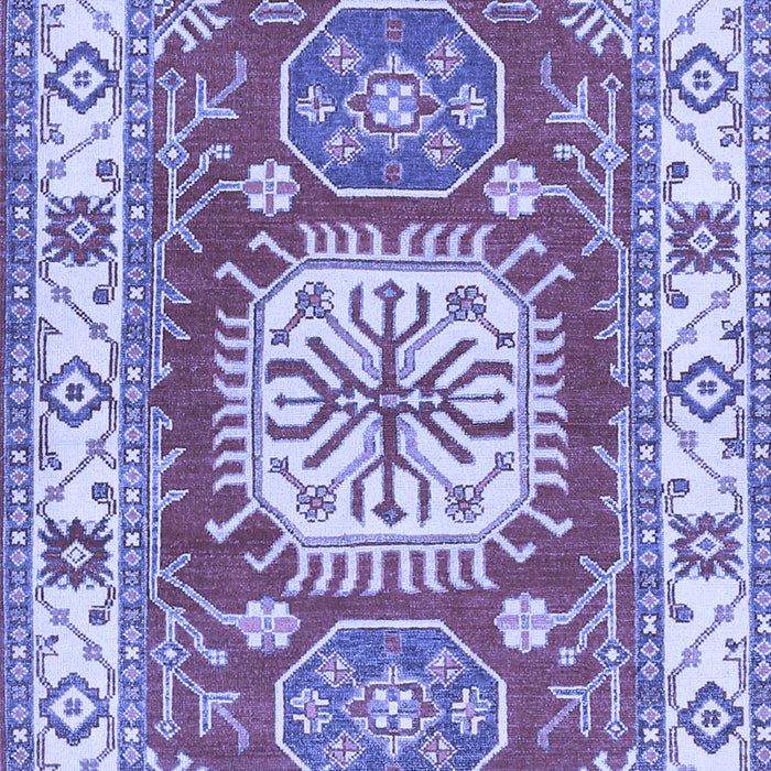 Machine Washable Geometric Blue Traditional Rug, wshtr737blu