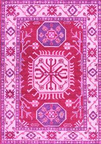 Geometric Pink Traditional Rug, tr737pnk