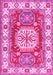 Geometric Pink Traditional Rug, tr737pnk