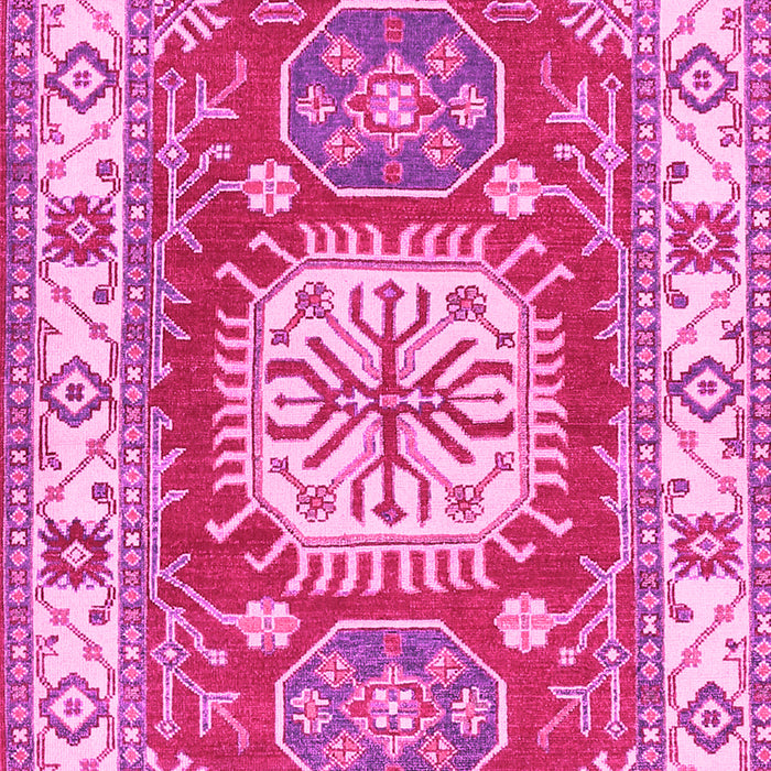Machine Washable Geometric Pink Traditional Rug, wshtr737pnk