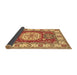 Sideview of Geometric Brown Traditional Rug, tr737brn