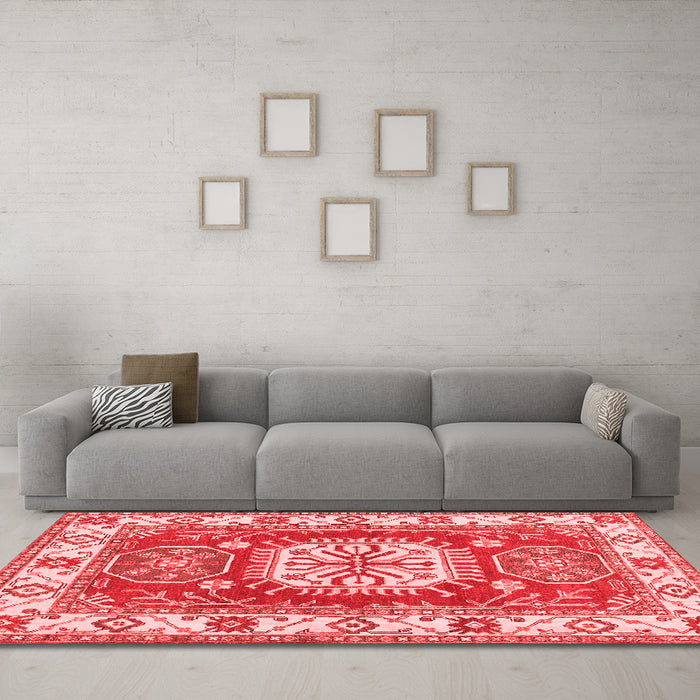 Traditional Red Washable Rugs