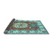 Sideview of Geometric Light Blue Traditional Rug, tr737lblu